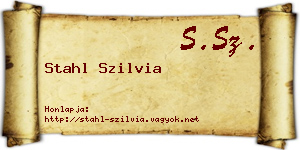 Stahl Szilvia névjegykártya